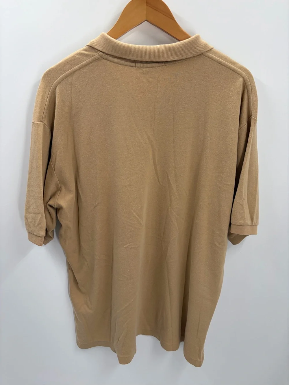 Ralph Lauren Beige Short Sleeve Polo with Embroidered Pony